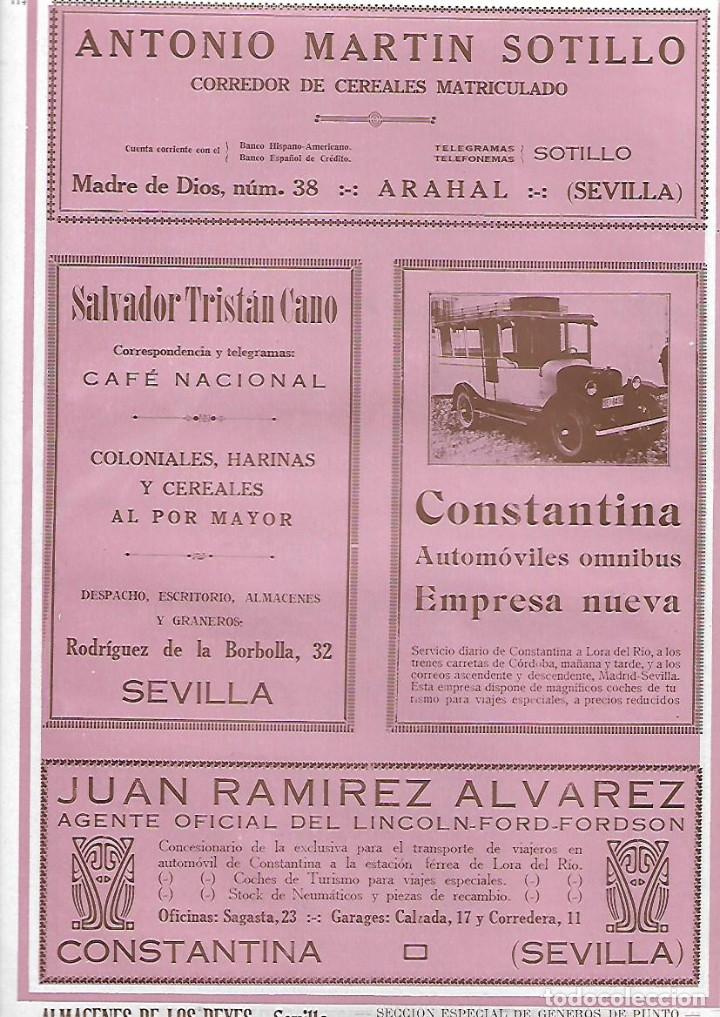 Collectionnisme: A&Ntilde;O 1927 PUBLICIDAD ANTONIO MARTIN SOTILLO ARAHAL SEVILLA SALVADOR TRISTAN CANO CAFE CEREALES HARINA