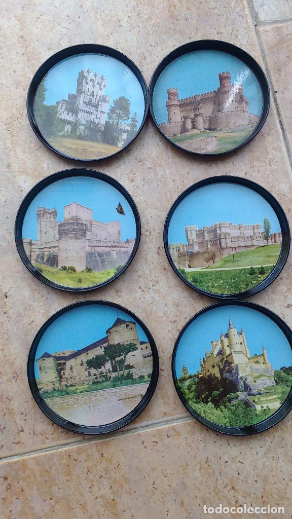 Coleccionismo: juego de 6 posavasos. tem&aacute;tica castillos - Foto 1