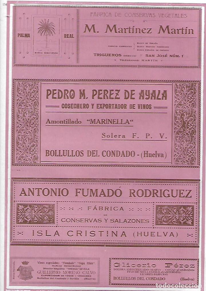 Collectionnisme: A&Ntilde;O 1927 PUBLICIDAD PALMA REAL MARTINEZ MARTIN TRIGUEROS HUELVA FUMADO RODRIGUEZ ISLA CRISTINA