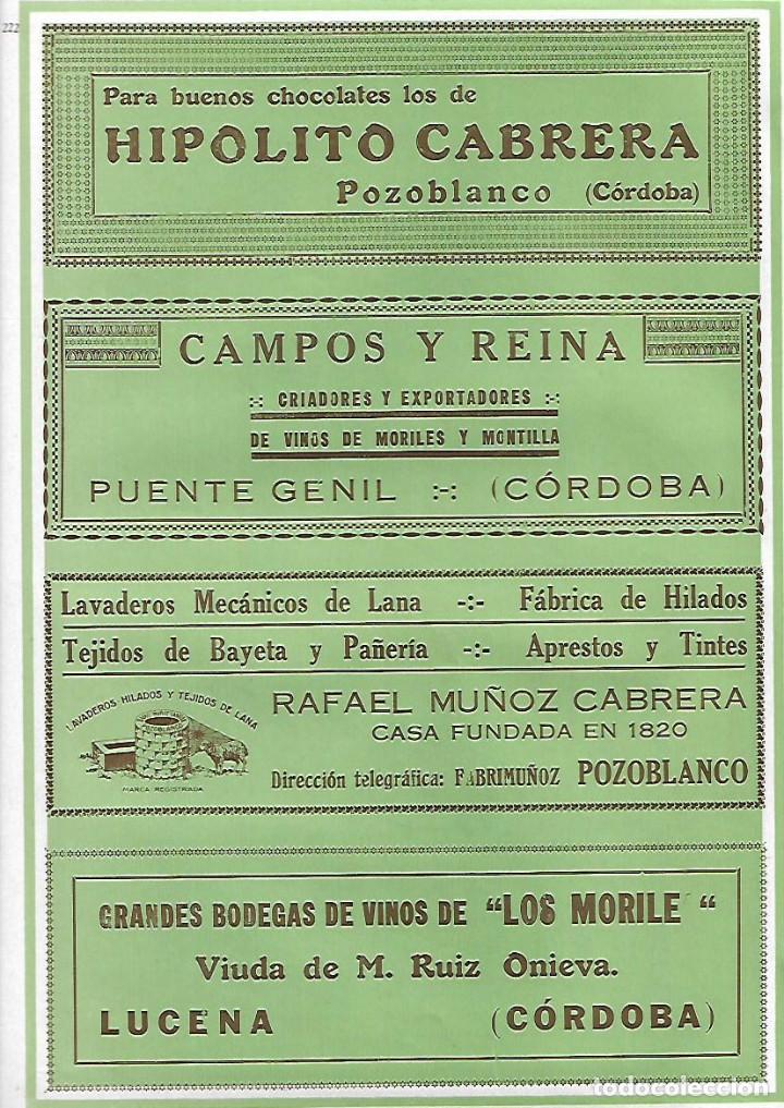 Sammelleidenschaft Papier: A&Ntilde;O 1927 PUBLICIDAD CHOCOLATE HIPOLITO CABRERA POZOBLANCO CAMPOS Y REINA PUENTE GENIL CORDOBA