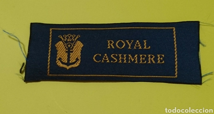 Coleccionismo: Etiqueta tela, Royal Cashmere