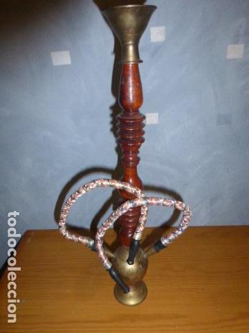 Coleccionismo: CACHIMBA GRANADINA DE MADERA Y LATON GRABADO - Foto 1