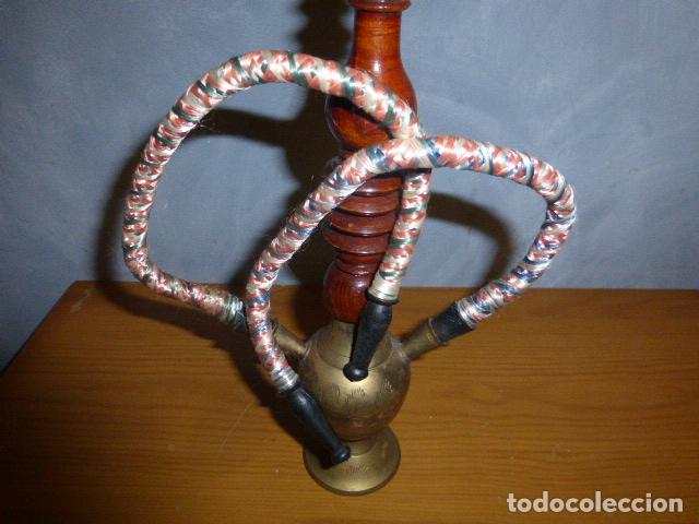 Coleccionismo: CACHIMBA GRANADINA DE MADERA Y LATON GRABADO - Foto 2