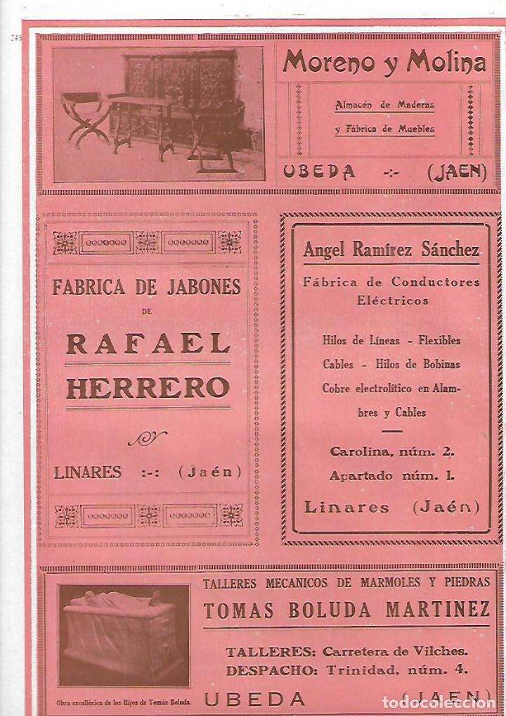 Coleccionismo: A&Ntilde;O 1927 PUBLICIDAD FABRICA JABON RAFAEL HERRERO LINARES JAEN ANGEL RAMIREZ SANCHEZ CABLES