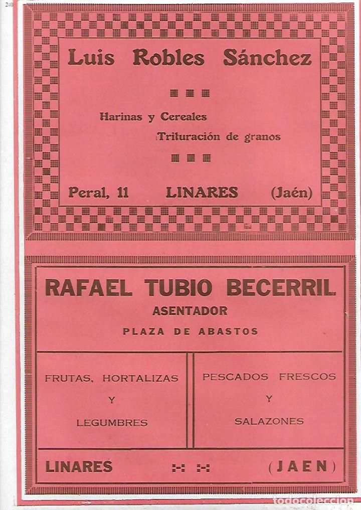 Collectionnisme: A&Ntilde;O 1927 PUBLICIDAD LUIS ROBLES SANCHEZ HARINAS LINARES JAEN RAFAEL TURBIO BECERRIL ASENTADOR ABASTO
