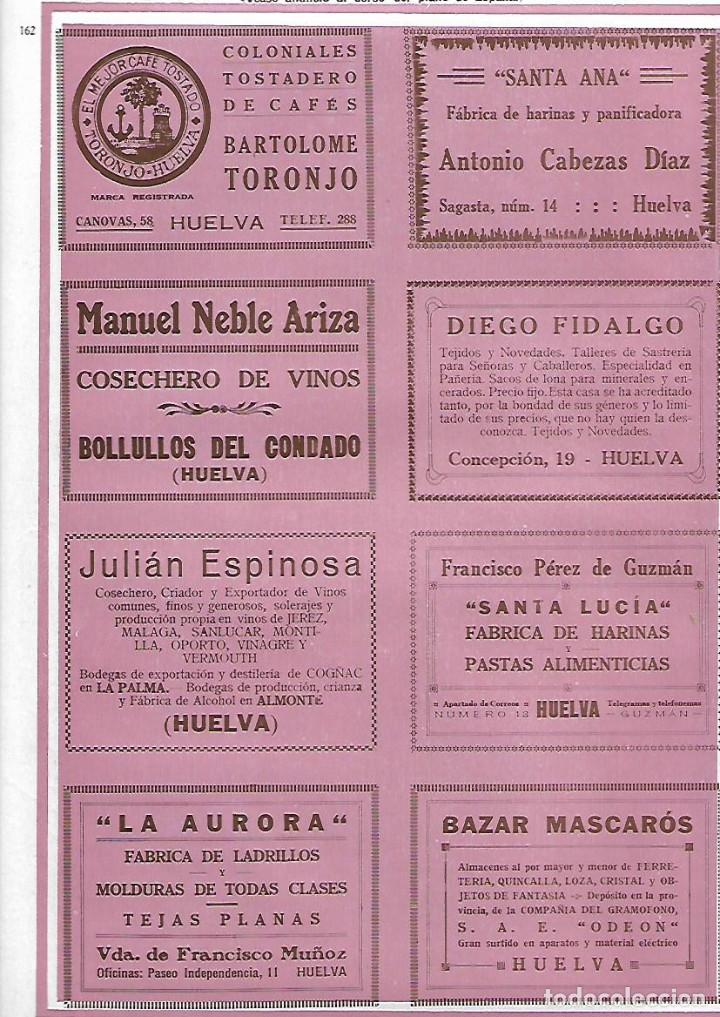 Collectionnisme: A&Ntilde;O 1927 PUBLICIDAD MANUEL NEBLE ARIZA BOLLULLOS DEL CONDADO HUELVA LA AURORA HARINAS SANTA LUCIA