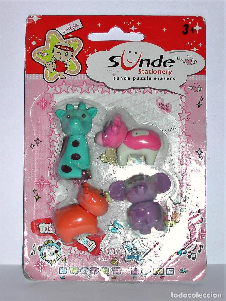 Coleccionismo: Blister GOMAS DE BORRAR / PUZZLE ERASERS