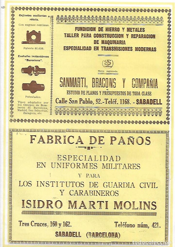 Collecting paper: A&Ntilde;O 1927 PUBLICIDAD FABRICA PA&Ntilde;OS ISIDRO MARTI MOLINS UNIFORMES MILITARES GUARDIA CIVIL CARABINEROS