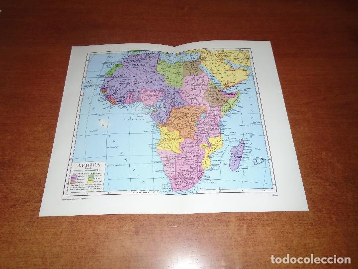 Coleccionismo: L&Aacute;MINA DE AFRICA CON MAPA DE DEPENDENCIAS POL&Iacute;TICAS ESPA&Ntilde;A, FRANCIA, INGLATERRA, PORTUGAL, ITALIA...