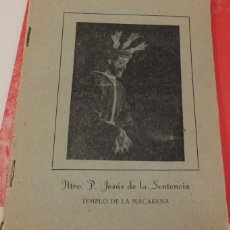 Coleccionismo: SEMANA SANTA SEVILLA,1882,DEVOTO QUINARIO JESUS DE LA SENTENCIA,HDAD.DE LA MACARENA,30 PAGS.RARISIMO
