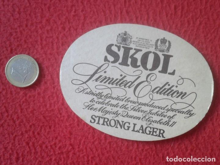Coleccionismo: POSAVASOS COASTER MAT SKOL STRONG LAGER 1977 BEER CERVEZA CERVEJA BIER LA BI&Egrave;RE LIMITED EDITION VER
