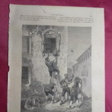 Coleccionismo: GRABADO. MADRUGADA DE SAN JUAN EN ZARAGOZA . VIAJE POR ESPAÑA. 1878