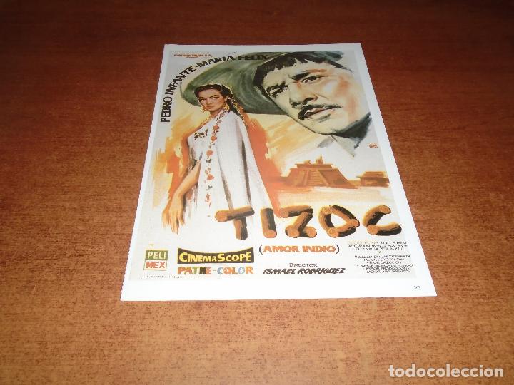 Coleccionismo: L&Aacute;MINA CON CARTEL PEL&Iacute;CULA TIZOC (AMOR INDIO) CON PEDRO INFANTE Y SABR&Aacute;S QUE TE QUIERO