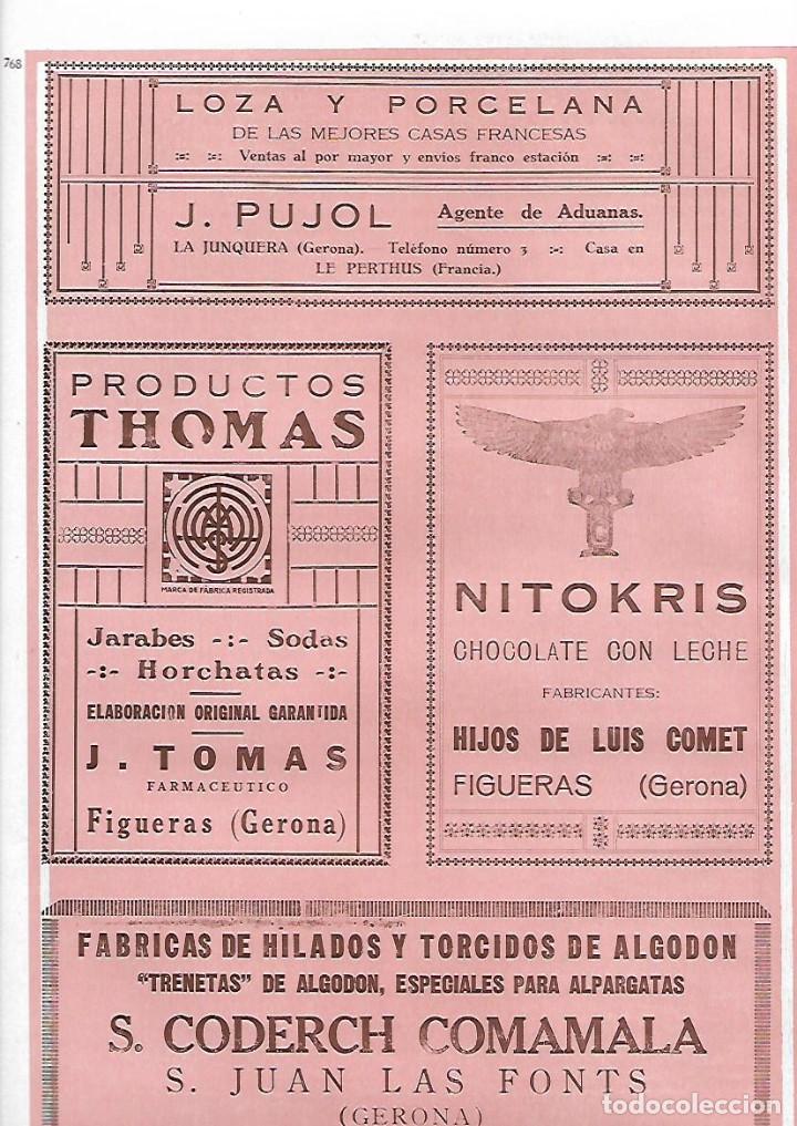 Collezionismo: A&Ntilde;O 1927 PUBLICIDAD CODECH COMAMALA SANT JOAN LES FONTS GIRONA FABRICA HILADOS TORCIDOS TRENETAS