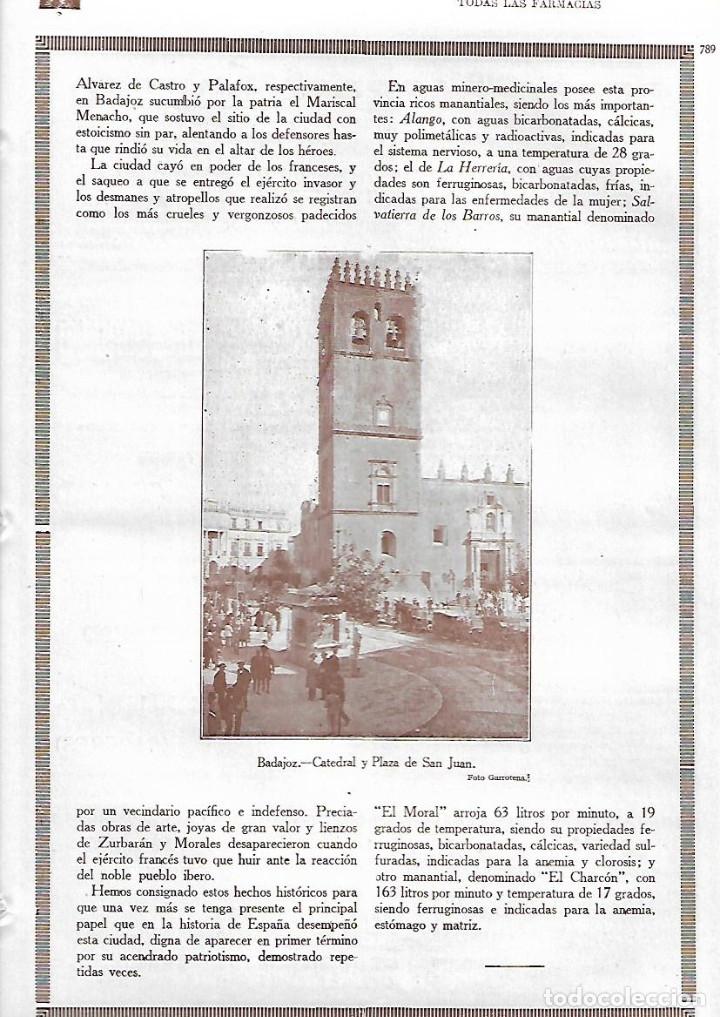 Collecting paper: A&Ntilde;O 1927 RECORTE PRENSA FOTOGRAFIA BADAJOZ CATEDRAL Y PLAZA DE SAN JUAN
