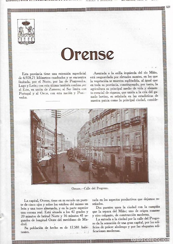 Collecting paper: A&Ntilde;O 1927 RECORTE PRENSA FOTOGRAFIA ORENSE CALLE DEL PROGRESO