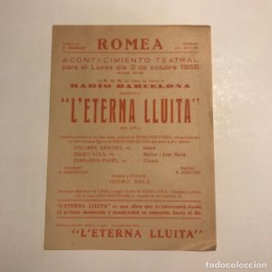 Teatro Romea. Programa de mano. L'eterna lluita