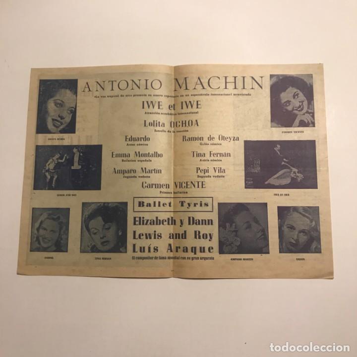 Coleccionismo: TEATRO ROMEA. PROGRAMA DE MANO. ANTONIO MACHIN. - Foto 2