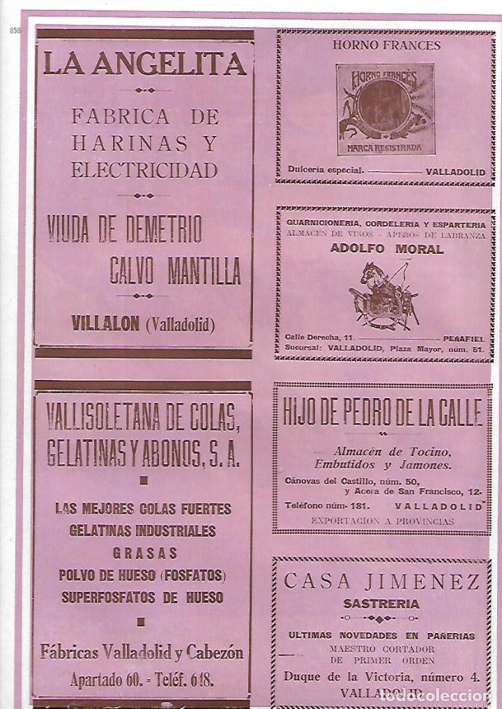 Collezionismo: A&Ntilde;O 1927 PUBLICIDAD FABRICA HARINAS LA ANGELITA VIUDA DEMETRIO CALVO MANTILLA VILLAON VALLADOLID