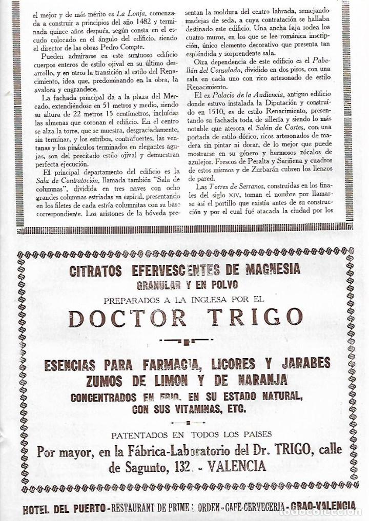 Collecting paper: A&Ntilde;O 1927 PUBLICIDAD DOCTOR TRIGO CITRATOS EFERVESCENTES DE MAGNESIA ESENCIAS FARMACIA VALENCIA