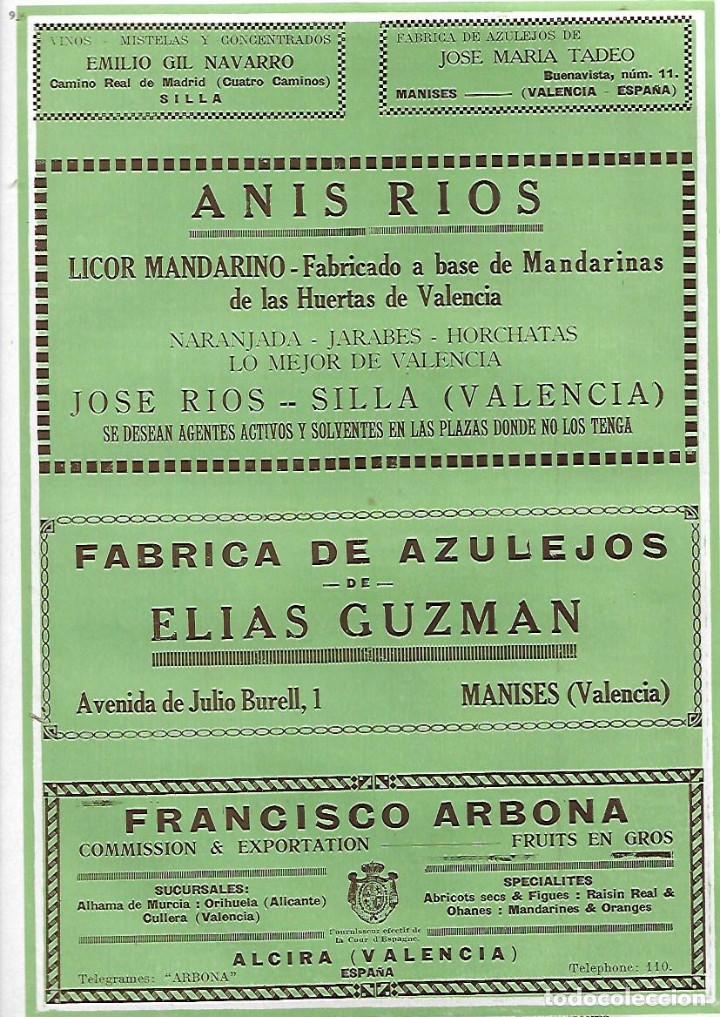 Collecting paper: A&Ntilde;O 1927 PUBLICIDAD FRANCISCO ARBONA EXPORTACION FRUTAS ALCIRA VALENCIA