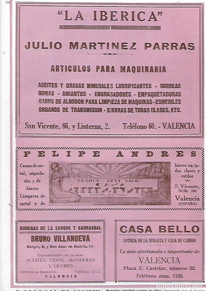 Collectionnisme: A&Ntilde;O 1927 PUBLICIDAD LA IBERICA JULIO MARTINEZ PORRAS VALENCIA FELIPE ANDRES CAMAS METAL BRONCE HIERR