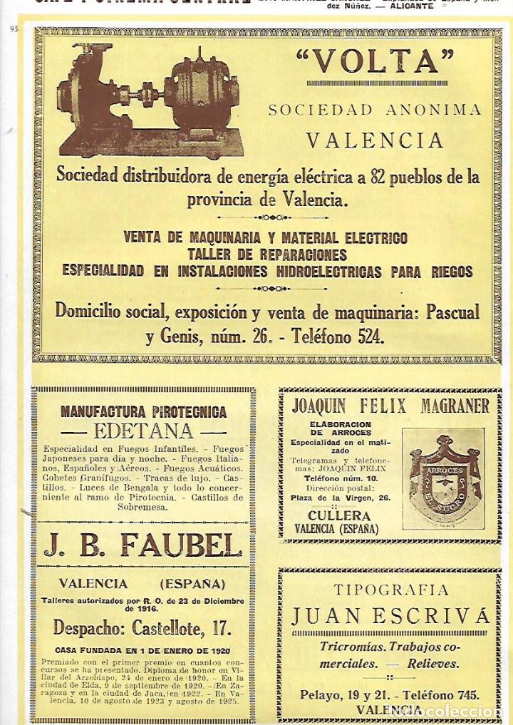 Collecting paper: A&Ntilde;O 1927 PUBLICIDAD VOLTA SOCIEDAD ANONIMA VALENCIA ENERGIA ELECTRICA MAQUINARIA RIEGOS