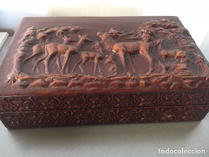 Coleccionismo: CAJA PURERA TABACO REPUJADA - Foto 1