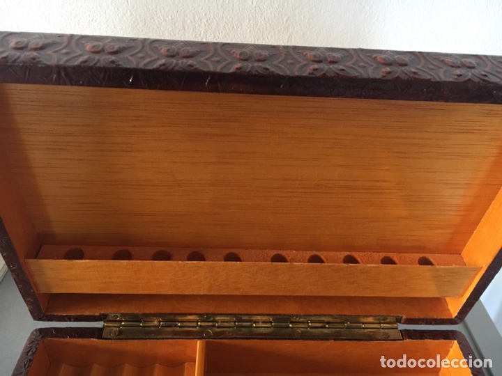Coleccionismo: CAJA PURERA TABACO REPUJADA - Foto 2