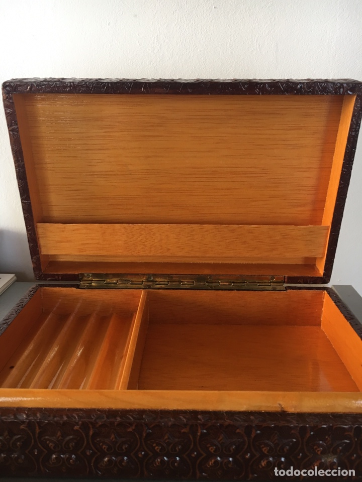 Coleccionismo: CAJA PURERA TABACO REPUJADA - Foto 3