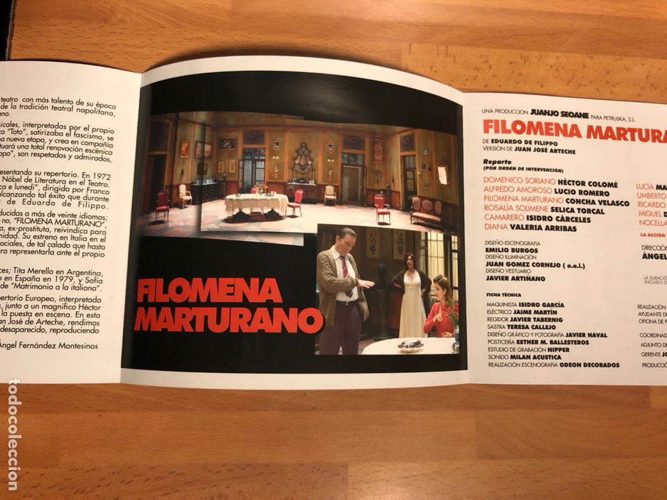 Coleccionismo: Programa teatro Filomena marturano concha Velasco - Foto 3