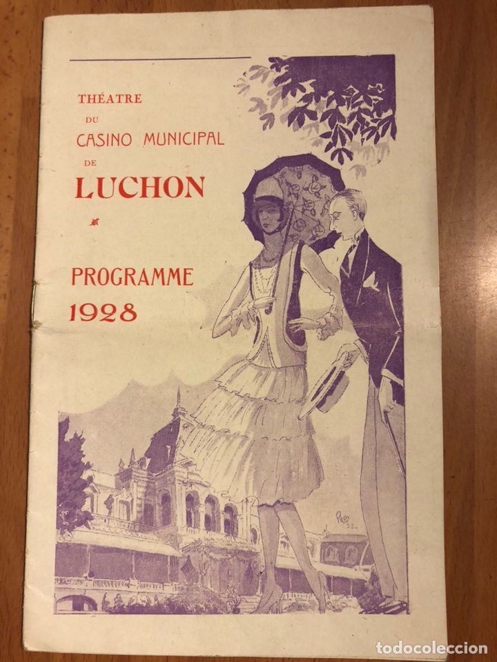 Coleccionismo: Programa art deco teatro casino municipal de luchon 1928