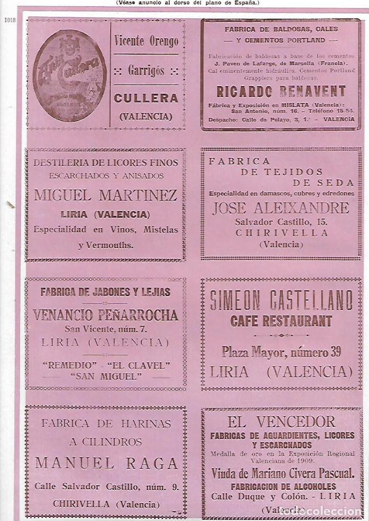 Collecting paper: 1927 PUBLICIDAD ANIS CULLERA VICENTE ORENGO DESTILERIA MIGUEL MARTINEZ LIRIA SIMEON CASTELLANO CAFE