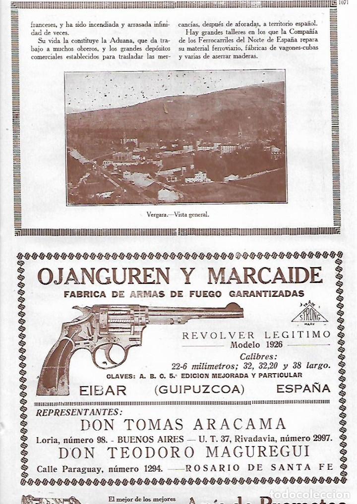 Collecting paper: A&Ntilde;O 1927 PUBLICIDAD OJANGUREN Y MARCAIDE ARMAS FUEGO EIBAR REVOLVER TOMAS ARACAMA TEODORO MAGUREGUI