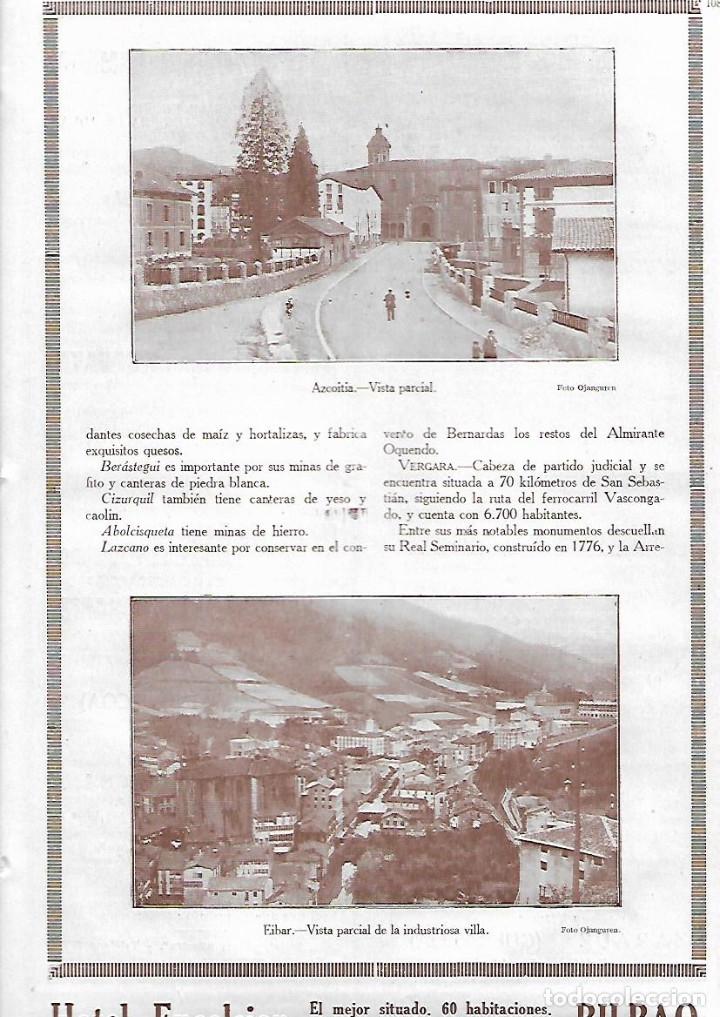 Collecting paper: A&Ntilde;O 1927 RECORTE PRENSA FOTOGRAFIA VISTA PARCIAL AZPEITIA Y EIBAR