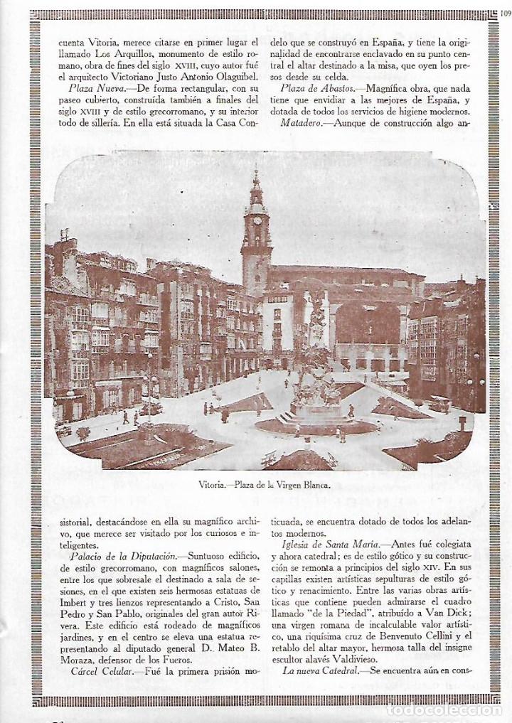 Collecting paper: A&Ntilde;O 1927 RECORTE PRENSA FOTOGRAFIA DE LA PLAZA DE LA VIRGEN BLANCA DE VITORIA