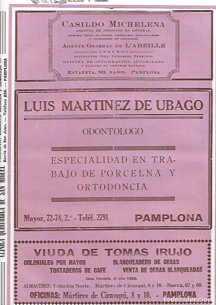 Collecting paper: A&Ntilde;O 1927 PUBLICIDAD CASILDO MICHELENA L'ABEILLE PAMPLONA LUIS MARTINEZ DE UBAGO ODONTOLOGO