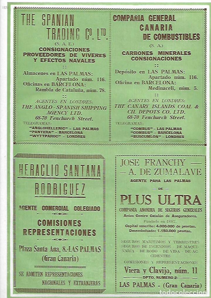 Collectionnisme: A&Ntilde;O 1927 PUBLICIDAD HERACLIO SANTANA RODRIGUEZ LAS PALMAS GRAN CANARIA PLUS ULTRA JOSE FRANCHY