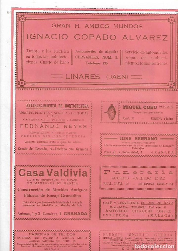 Collectionnisme: A&Ntilde;O 1927 PUBLICIDAD HOTEL AMBOS MUNDOS IGNACIO COPADO ALVAREZ LINARES JAEN