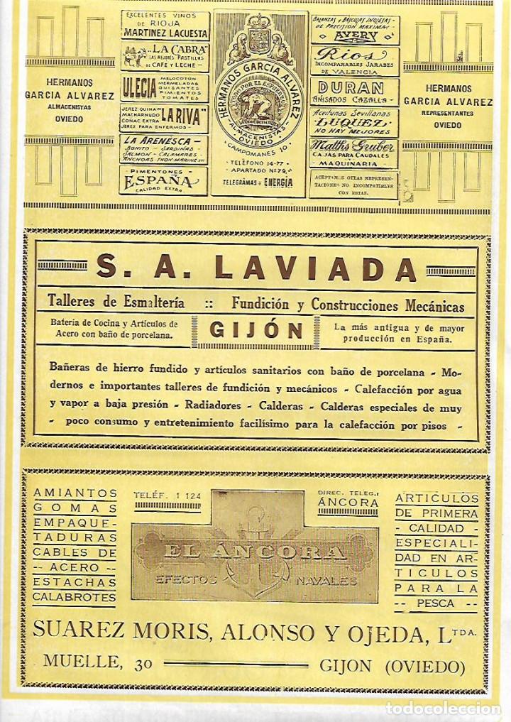 Colecionismo: A&Ntilde;O 1927 PUBLICIDAD HERMANOS GARCIA ALVAREZ OVIEDO TALLER ESMALTERIA LAVIADA GIJON FUNDICION