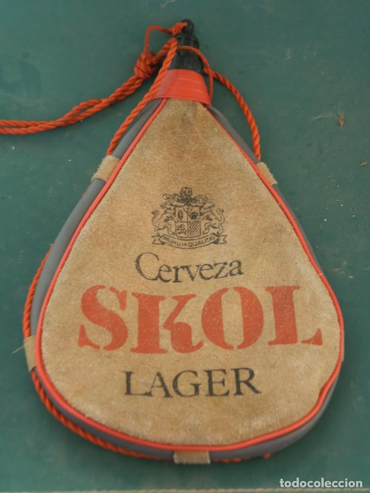 Coleccionismo: BOTA DE VINO PIEL SINT&Eacute;TICA , CERVEZA SKOL * PUBLICIDAD DE SEYCA * SUPERMERCADOS DESAPARECIDOS