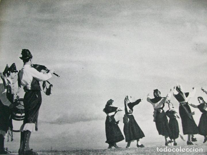 Collectionnisme: ASTURIAS GAITEROS Y DANZA ANTIGUA LAMINA HUECOGRABADO A&Ntilde;OS 40