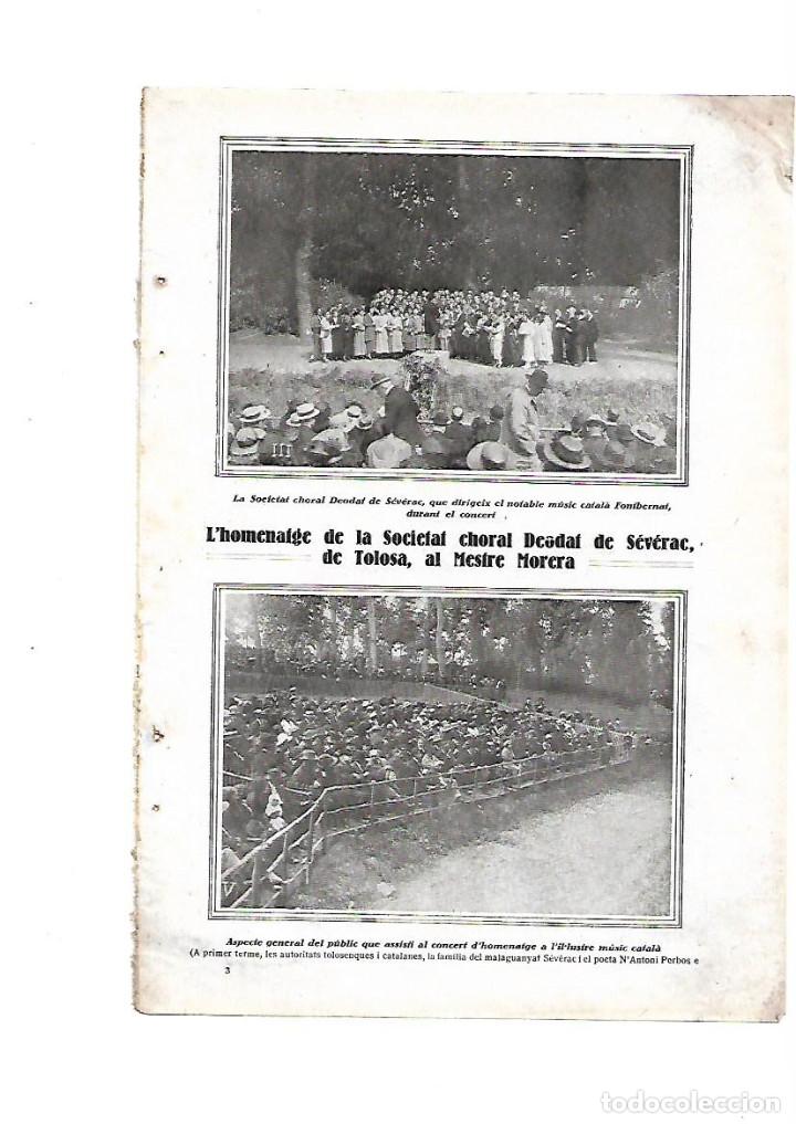 Collectionnisme: A&Ntilde;O 1923 RECORTE PRENSA MUSICA HOMENAJE SOCIEDAD CHORAL DEODAT DE SEVERAC TOLOSA AL MAESTRO MORERA