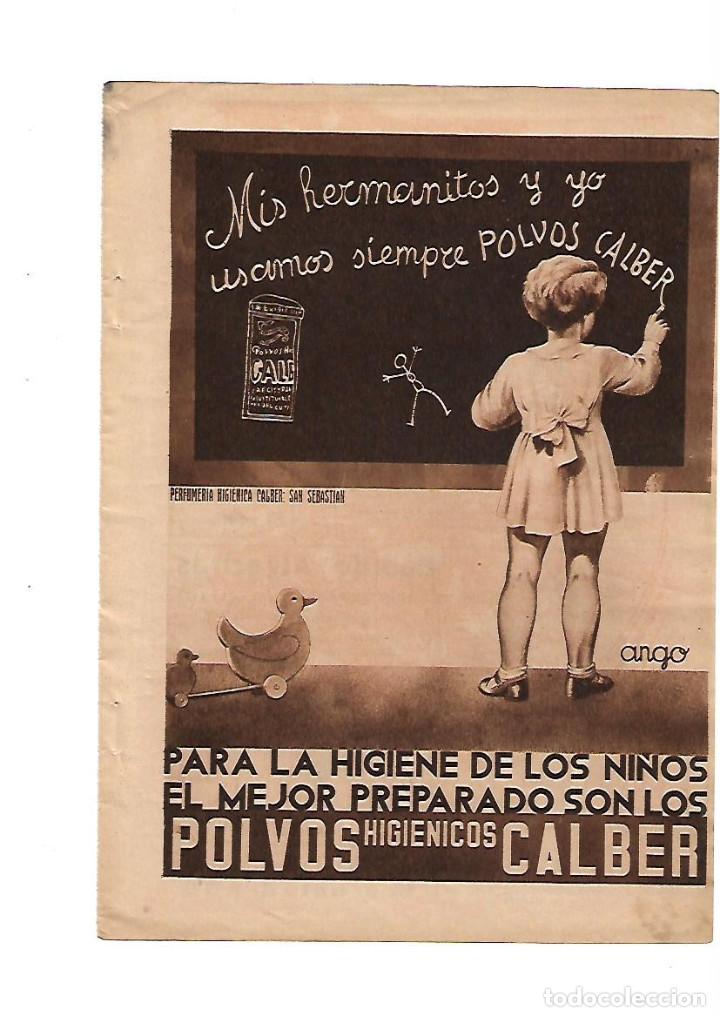 Collecting paper: A&Ntilde;O 1934 RECORTE PRENSA PUBLICIDAD POLVOS HIGIENICOS CALBER PERFUMERIA CALBER SAN SEBASTIAN