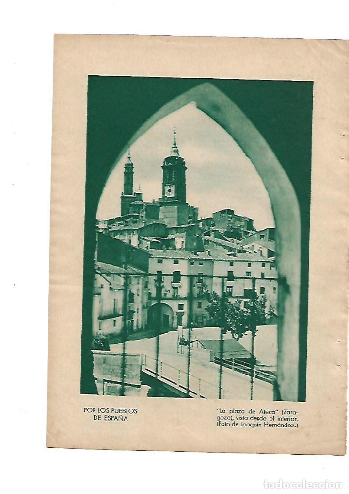 Collecting paper: A&Ntilde;O 1934 RECORTE PRENSA FOTOGRAFIA PLAZA DE ATECA ZARAGOZA FOTO DE JOAQUIN HERNANDEZ