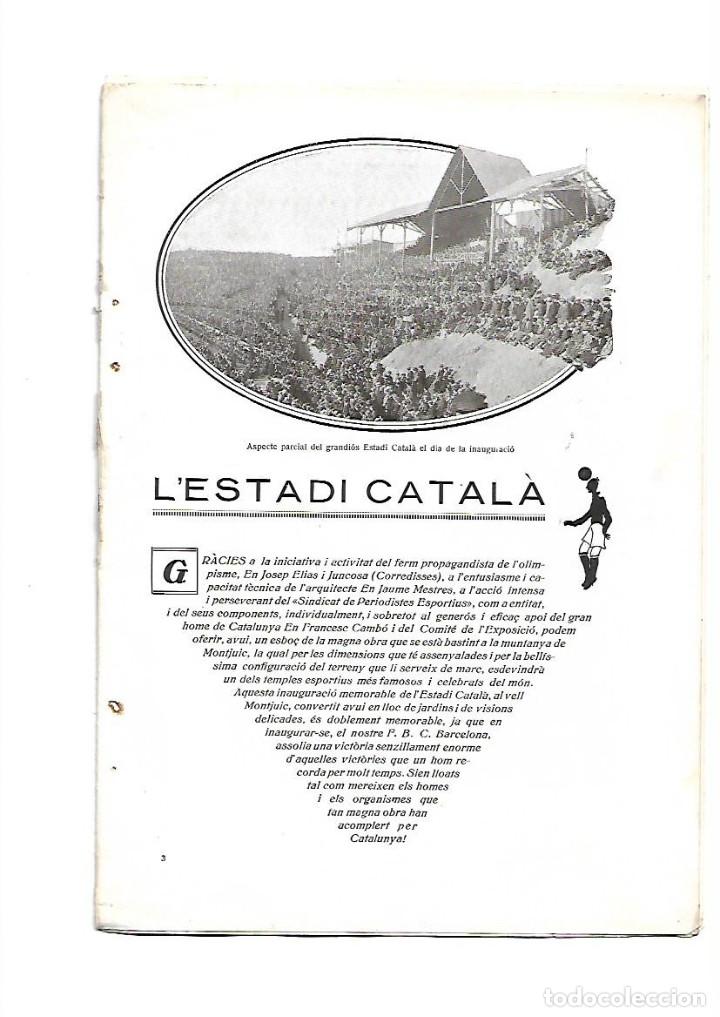 Collectionnisme: A&Ntilde;O 1922 RECORTE PRENSA INAUGURACION ESTADI CATALA MONTJUICH DEPORTES ESTADIO
