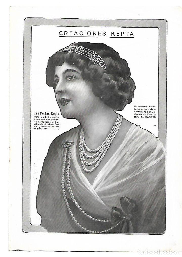 Collectionnisme: A&Ntilde;O 1912 RECORTE PRENSA PUBLICIDAD CREACIONES PERLAS KEPTA
