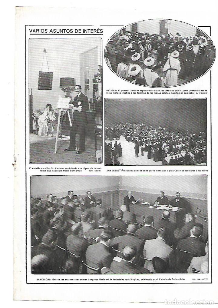 Colecionismo: A&Ntilde;O 1913 RECORTE PRENSA ESCULTURA ESCULTOR CARDONA MOLDEANDO ESCULTURA DE MARIA BARRIENTOS