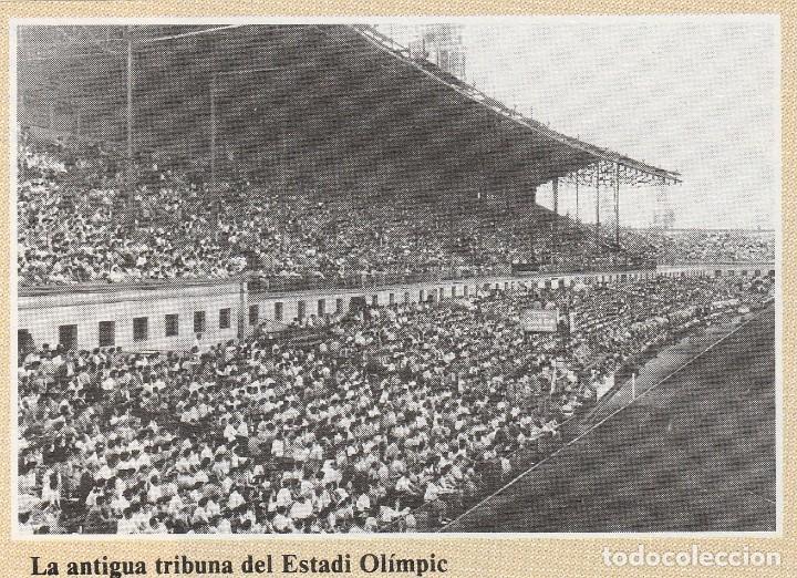 Sammelleidenschaft Papier: BARCELONA - ESTADI OLIMPIC ANTIGUA TRIBUNA -FOTO HOJA RECORTADA - SUPLEMENTO LA VANGUARDIA 1991