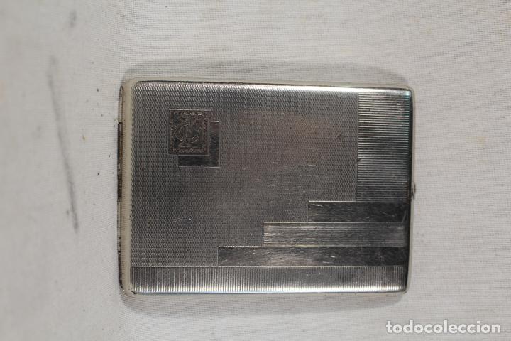 Coleccionismo: pitillera metal cromado - Foto 1